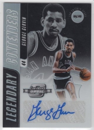 2018-19 Panini Contenders Optic - Legendary Contenders Autographs #LC-GGV - George Gervin AUTO, SN99 - San Antonio Spurs