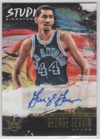 2018-19 Court Kings - Studio Signatures #ST-GGV - George Gervin AUTO, SN49 - San Antonio Spurs