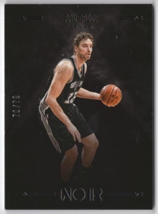 2016-17 Panini Noir - #146 Pau Gasol SN79 - San Antonio Spurs
