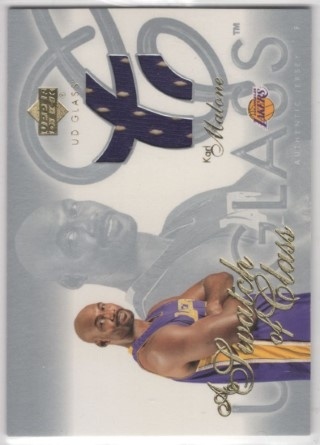 2003-04 UD Glass - Swatch of Class #SC-KM - Karl Malone MEM - LA Lakers