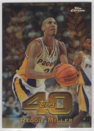 1997-98 Topps Chrome - Topps 40 Refractors #T40-08 - Reggie Miller - Indiana Pacers