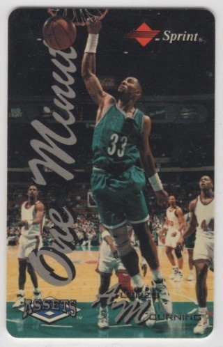 1994-95 Classic Assets - Phone Cards One Minute #NNO Alonzo Mourning - Charlotte Hornets
