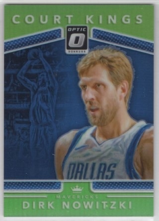 2017-18 Donruss Optic - Court Kings Lime Green #17 - Dirk Nowitzki SN149 - Dallas Mavericks