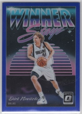 2018-19 Donruss Optic - Winner Stays Blue #03 - Dirk Nowitzki SN85 - Dallas Mavericks