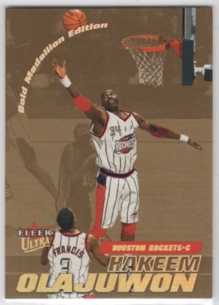 2000-01 Ultra - Gold Medallion #55G - Hakeem Olajuwon - Houston Rockets