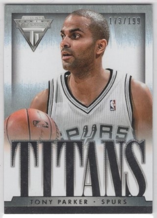 2013-14 Panini Titanium - Titans #15 - Tony Parker SN199 - San Antonio Spurs