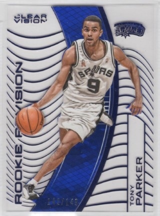 2015-16 Panini Clear Vision - Blue #130 Rookie Revision - Tony Parker VAR, SN149 - San Antonio Spurs