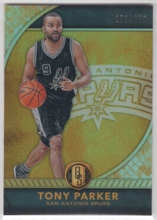2016-17 Panini Gold Standard - #033 Tony Parker SN269 - San Antonio Spurs