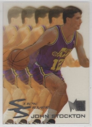 1995-96 Metal - Slick Silver #09 - John Stockton - Utah Jazz