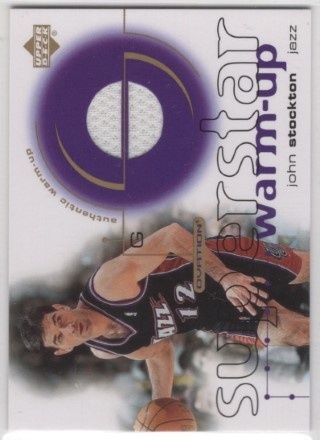 2001-02 Upper Deck Ovation - Superstar Warm-Ups #ST - John Stockton MEM - Utah Jazz