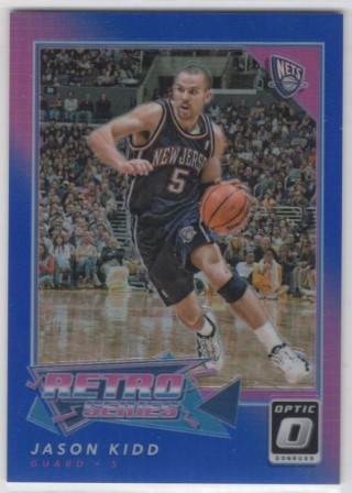 2017-18 Donruss Optic - Retro Series Blue #22 - Jason Kidd SN49 - New Jersey Nets