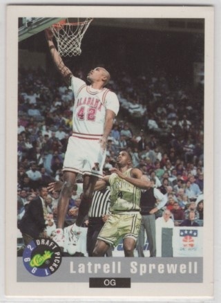 1992 Classic Draft - #021 Latrell Sprewell - ROOKIE - Alabama Crimson Tide
