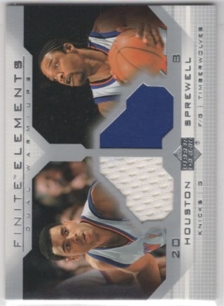 2003-04 Upper Deck Finite - Elements Dual Warmups #FE4 - Allan Houston / Latrell Sprewell MEM - New York Knicks / Minnesota Timberwolves