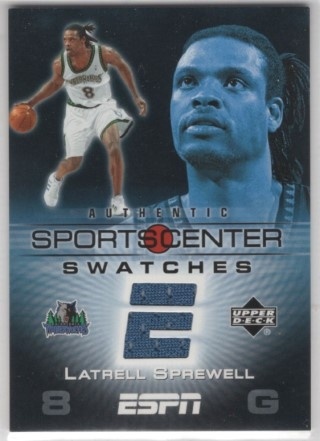 2005-06 Upper Deck ESPN - Sports Center Swatches #SCS-LS - Latrell Sprewell MEM - Minnesota Timberwolves