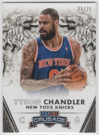 2013-14 Panini Crusade - Silver #018 - Tyson Chandler SN25 - New York Knicks