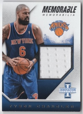 2013-14 Innovation - Memorable Memorabilia #13 - Tyson Chandler MEM, SN299 - New York Knicks