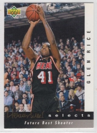 1992-93 Upper Deck - Jerry West Selects #JW11 - Glen Rice - Miami Heat