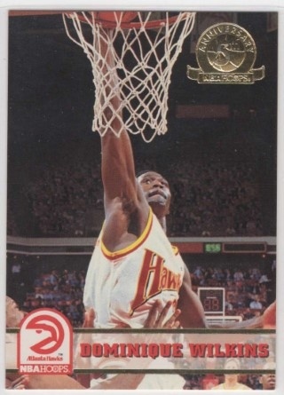 1993-94 Hoops - 5th Anniversary Gold #007 - Dominique Wilkins - Atlanta Hawks