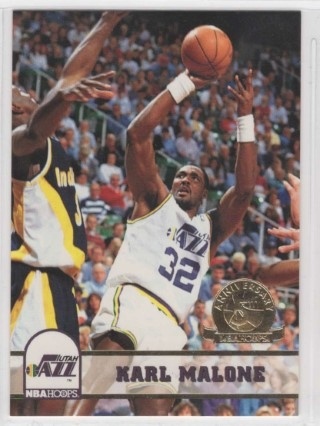 1993-94 Hoops - 5th Anniversary Gold #218 - Karl Malone - Utah Jazz