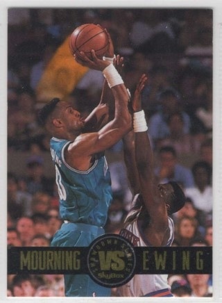1993-94 Skybox Premium - Showdown Series #SS01 - Alonzo Mourning / Patrick Ewing - Charlotte Hornets / New York Knicks