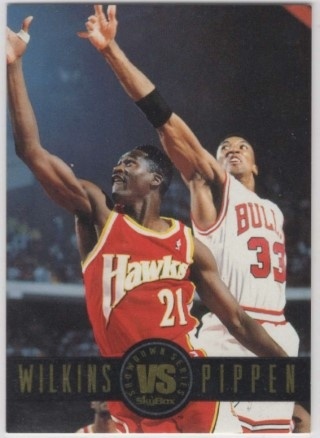 1993-94 Skybox Premium - Showdown Series #SS09 - Dominique Wilkins / Scottie Pippen - Atlanta Hawks / Chicago Bulls