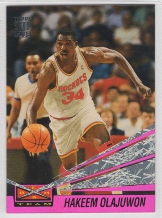 1993-94 Stadium Club - Beam Team #12 - Hakeem Olajuwon - Houston Rockets
