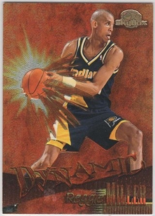 1995-96 Skybox Premium - Dynamite #D7 - Reggie Miller - Indiana Pacers