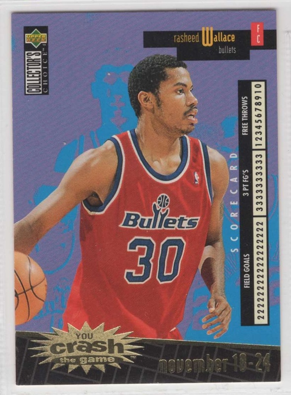 1996-97 Collector's Choice - You Crash the Game Scoring Gold 1 #C29A - Rasheed Wallace - Washington Bullets
