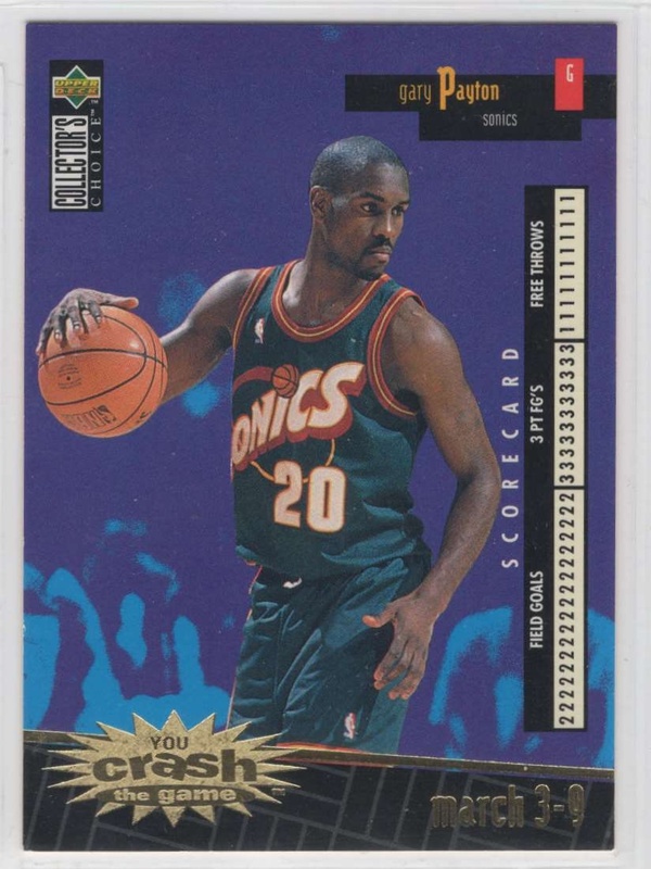 1996-97 Collector's Choice - You Crash the Game Scoring Gold 2 #C25A - Gary Payton - Seattle SuperSonics