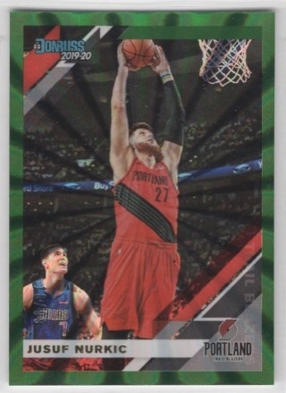 2019-20 Donruss - Holo Green Laser #165 - Jusuf Nurkic SN99 - Portland Trail Blazers