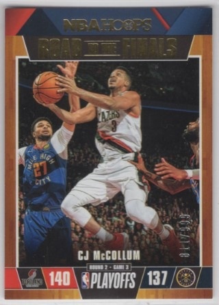 2019-20 Hoops - Road to the Finals #52 - CJ McCollum SN999 - Portland Trail Blazers