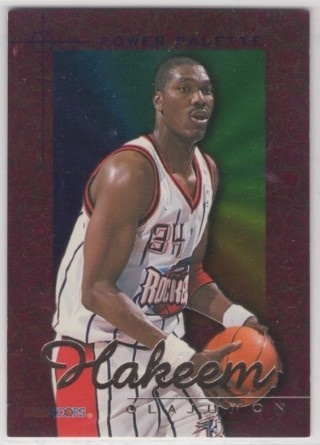 1995-96 Hoops - Power Palette #05 - Hakeem Olajuwon - Houston Rockets