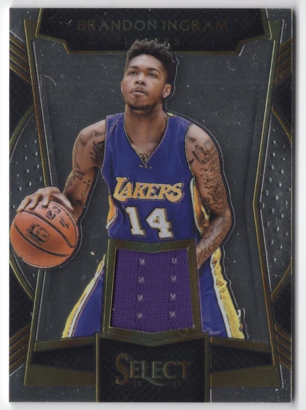 2016-17 Select - Rookie Swatches #02 - Brandon Ingram MEM - ROOKIE - LA Lakers