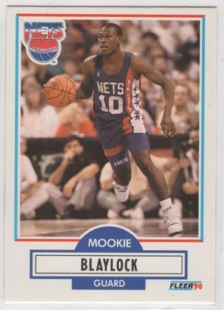 1990-91 Fleer - #117 Mookie Blaylock - ROOKIE - New Jersey Nets