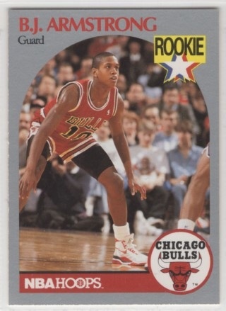 1990-91 Hoops - #060 B.J. Armstrong - ROOKIE - Chicago Bulls