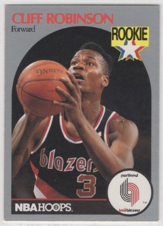 1990-91 Hoops - #250 Cliff Robinson - ROOKIE - Portland Trail Blazers