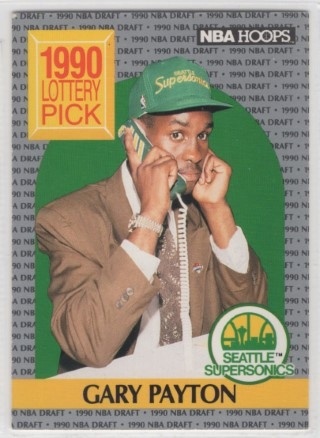 1990-91 Hoops - #391 Lottery Pick - Gary Payton - ROOKIE - Seattle SuperSonics