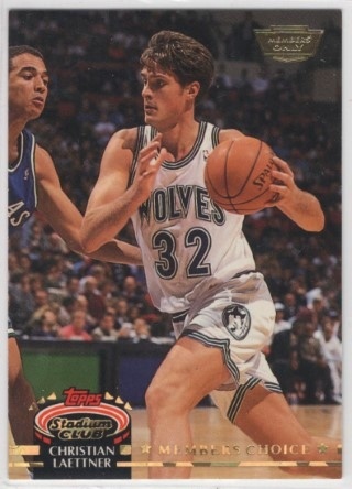 1992-93 Stadium Club - Member's Only - #206 Member's Choice - Christian Laettner PR10000 - ROOKIE - Minnesota Timberwolves