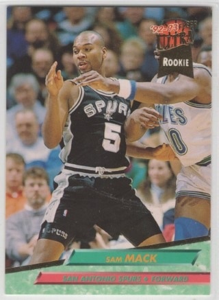 1992-93 Ultra - #357 Sam Mack - ROOKIE - San Antonio Spurs