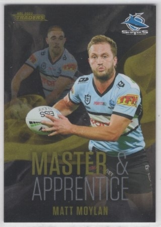 NRL - 2022 Traders - Master & Apprentice Black #MABK07 - Matt Moylan - Cronulla Sharks