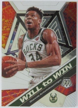 2019-20 Panini Mosaic - Will to Win #12 - Giannis Antetokounmpo - Milwaukee Bucks