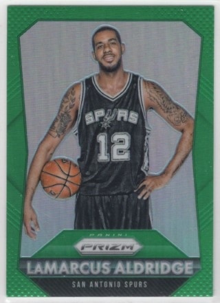 2015-16 Panini Prizm - Prizm Green #041 - LaMarcus Aldridge - San Antonio Spurs