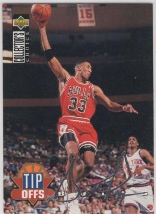 1994-95 Collector's Choice - Silver Signature #169 Tip Off - Scottie Pippen - Chicago Bulls