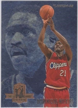 1994-95 Fleer - Career Achievement Award #6 - Dominique Wilkins - Los Angeles Clippers