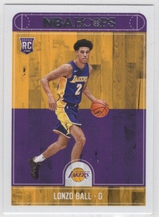 2017-18 Hoops - #252 - Lonzo Ball - Rookie Card - LA Lakers