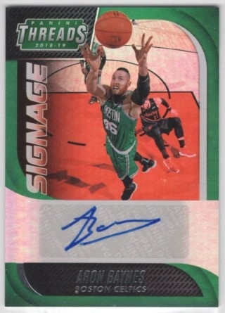 2018-19 Panini Threads - Signage #12 - Aron Baynes AUTO - Boston Celtics
