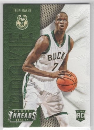 2016-17 Panini Threads - #224 Leather - Thon Maker - ROOKIE - Milwaukee Bucks