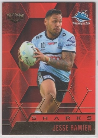 NRL - 2022 Elite - Mojo Ruby #MR035 - Jesse Ramien SN46 - Cronulla Sharks