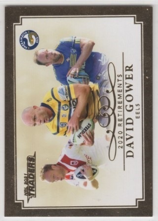 NRL - 2021 Traders - Retirements 2020 #R09 - David Gower - Parramatta Eels