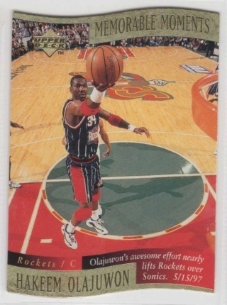 1997-98 Collector's Choice - Memorable Moments #08 - Hakeem Olajuwon - Houston Rockets